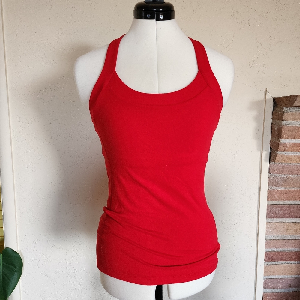 Kate Spade X Beyond Yoga Collab Red Bow Athletic Shelf Bra Tank Top